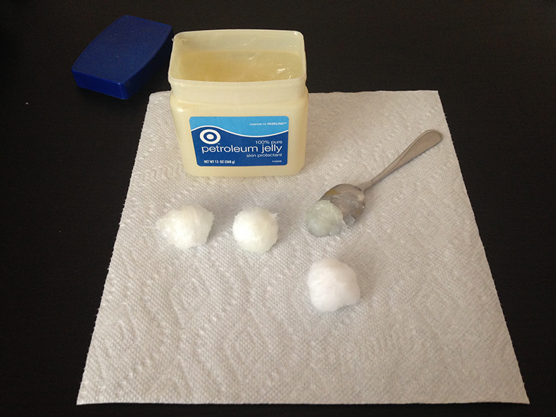 Cotton Balls And Petroleum Jelly